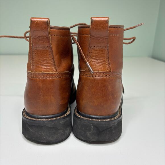 Ariat Women’s Kiltie Lace Up Brown Leather Roper Ankle Work Boots 6 - Picture 6 of 9